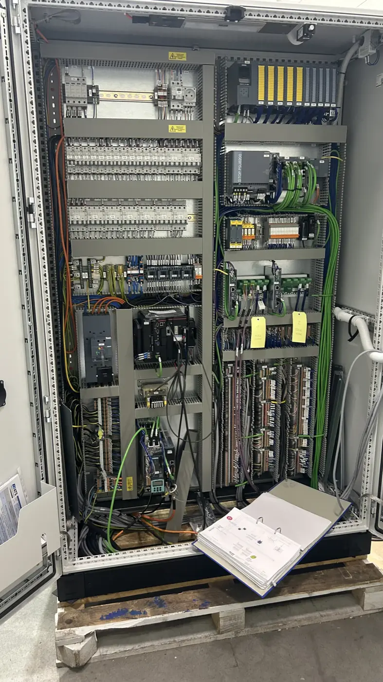 Siemens cabinet during commissioning
